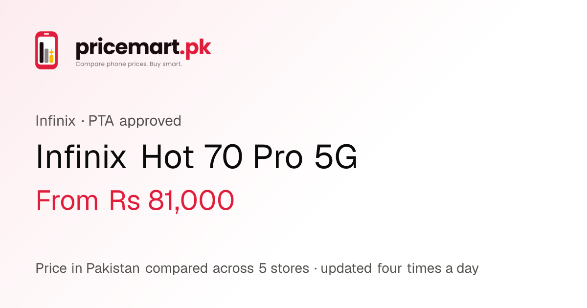 Infinix Hot 70 Pro 5G Price in Pakistan: Rs 81,000